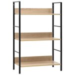 vidaXL Bibliothèque à 3 niveaux chêne 60x27 6x90 5cm bois d'ingénierie