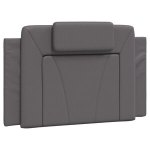 vidaXL Coussin de tête de lit Viana gris 90 cm similicuir