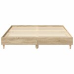 vidaXL Cadre de lit 2 Pièces Sonoma 152 x 203 cm Bois d'ingénierie