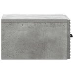 vidaXL Cabinet de chevet mural Gris béton 34 5 x 33 x 20 cm