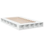 vidaXL Cadre de lit blanc 120x200 cm bois d'ingénierie