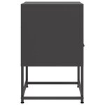 vidaXL Tables de chevet 2 Pièces noir 36x39x60 5 cm acier