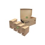 Pack and Move - Lot de 4 boites archives Taille M - 54 x 36 x 28 cm - Caisse de stockage incluse