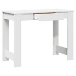 vidaXL Bureau blanc 100x45x75 cm bois d'ingénierie