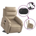 vidaXL Fauteuil inclinable de massage Cappuccino Similicuir