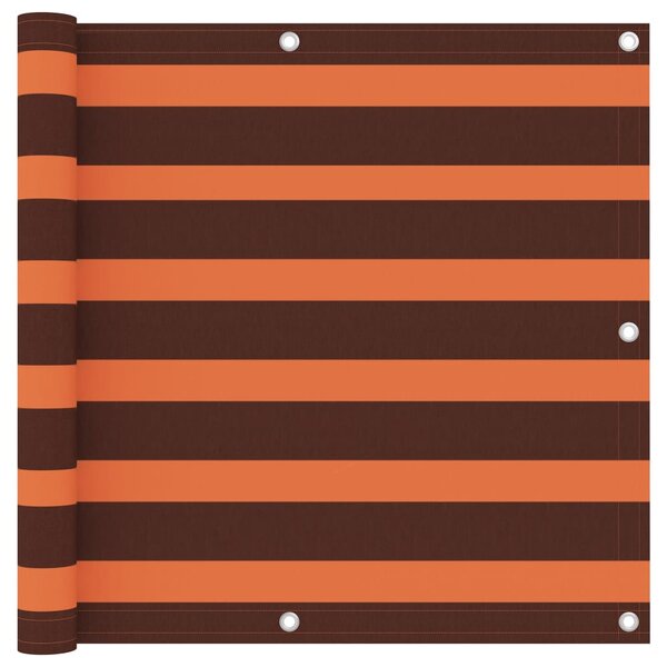 vidaXL Écran de balcon Orange et marron 90x400 cm Tissu Oxford