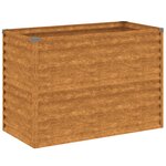 vidaXL Lit surélevé de jardin 100x50x69 cm acier corten