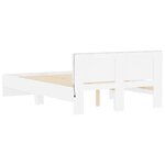 vidaXL Cadre de lit avec tête de lit et LED blanc 140x200 cm
