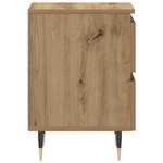 vidaXL Cabinet de chevet avec tiroir chêne artisanal 40 x 35 x 50 cm
