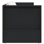 vidaXL Lit de jardin avec coussin et oreillers Résine tressée Noir