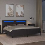 vidaXL Cadre de lit avec matelas Gris 200 x 200 cm Simili cuir