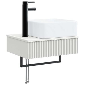 vidaXL Basin de lavage mural Blanc 50 x 41 x 39 cm Bois d'ingénierie