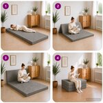 vidaXL Canapé-lit pliable 100 x 67 x 45 cm Gris clair
