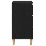 vidaXL Cabinet de chevet Chêne noir 40 x 35 x 70 cm Bois d'ingénierie
