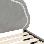 vidaXL Cadre de lit pour enfants avec tête de lit Gris clair