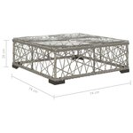 vidaXL Salon de jardin 6 Pièces avec coussins résine tressée gris