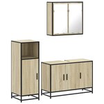vidaXL Ensemble de meubles de salle de bain 3 Pièces chêne sonoma