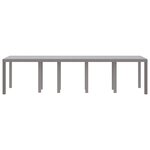 vidaXL Table de jardin pour repas Gris clair 300 x 100 x 73 cm