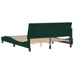 vidaXL Cadre de lit sans matelas Hanko vert foncé 160x200 cm velours
