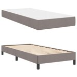 vidaXL Lit à ressorts avec matelas Taupe 90 x 190 cm tissu