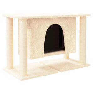 vidaXL Arbre à chat avec griffoirs en sisal Crème 50 cm