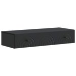 vidaXL Table d'appoint murale Noir 87 5 x 34 5 x 17 cm