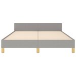 vidaXL Cadre de lit avec tête de lit Gris clair 140x200 cm