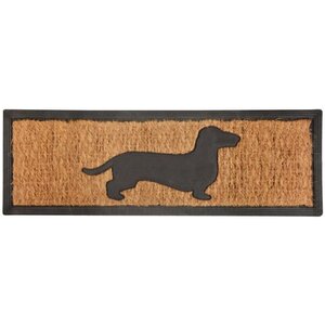 Tapis paillasson en coco 75 x 25 cm chien