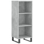 vidaXL Buffet haut Gris béton 34 5x34x180 cm Bois d'ingénierie