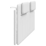 vidaXL Coussin de tête de lit Viana blanc 183 cm similicuir