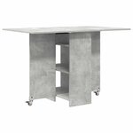 vidaXL Table à dîner 115 x 70 x 75 cm Bois d'ingénierie Gris béton