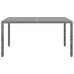 vidaXL Mobilier à dîner de jardin 5 Pièces Résine tressée Gris
