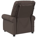 vidaXL Fauteuil inclinable électrique Marron brillant Similicuir