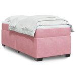 vidaXL Sommier à lattes de lit et matelas Rose 80x200 cm Velours
