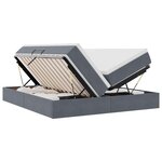 vidaXL Lit avec rangement et matelas Gris foncé 200 x 200 cm Velours