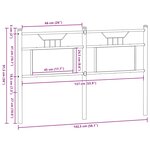 vidaXL Tête de lit chêne marron 137 cm bois d'ingénierie et acier