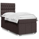 vidaXL Sommier à lattes de lit avec matelas Marron foncé 90x200 cm