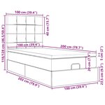 vidaXL Cadre de lit ottoman avec matelas crème 100x200cm tissu