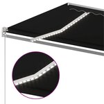 vidaXL Auvent manuel rétractable avec LED 450x300 cm Anthracite