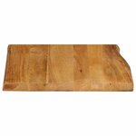 vidaXL Dessus de table 40x40x3 8 cm bord vivant bois massif manguier
