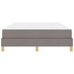 vidaXL Lit à ressorts Taupe et Marron 140 x 200 cm