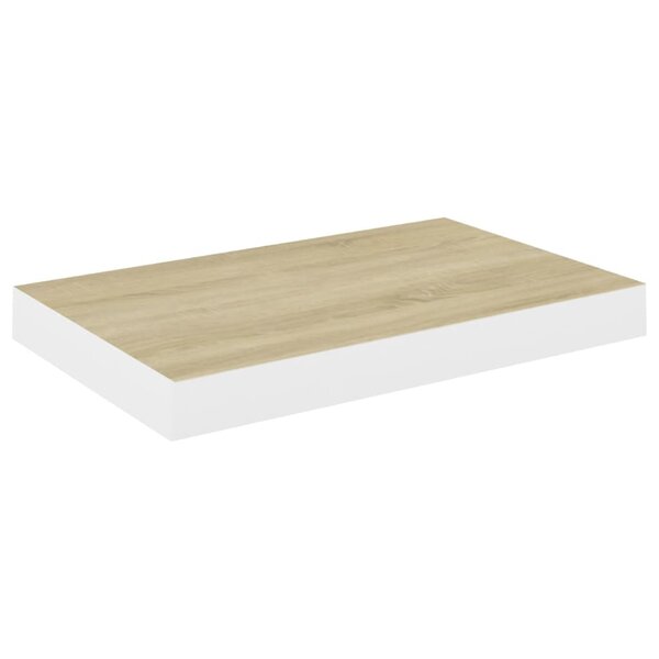 vidaXL Étagère murale flottante chêne et blanc 50x23x3 8 cm MDF