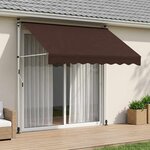 vidaXL Auvent rétractable manuel Marron 350 cm