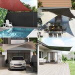 vidaXL Voile d'ombrage 160 g/m² Taupe 5x7 m PEHD