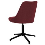 Vidaxl chaise pivotante de salle à manger rouge bordeaux tissu