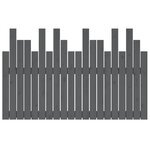 vidaXL Tête de lit murale Gris 127 5x3x80 cm Bois massif de pin