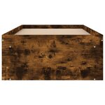 vidaXL Cadre de lit chêne fumé 75x190 cm petit simple