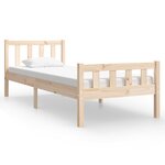 vidaXL Cadre de lit bois massif 90x190 cm simple