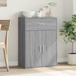 vidaXL Buffet sonoma gris 60x30x84 cm bois d'ingénierie
