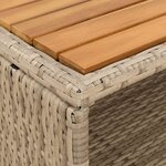 vidaXL Armoire Beige 70 x 50 x 87 cm Polyester et Roly Ratten